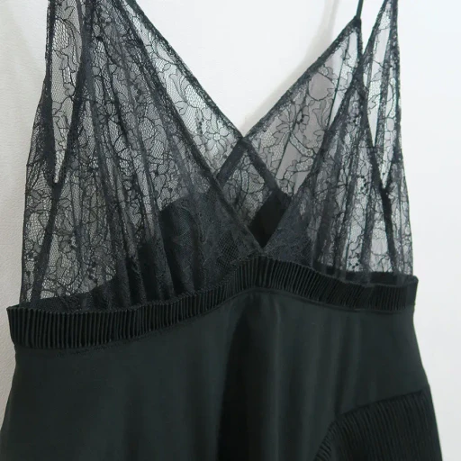 Pleated Mini Slip Dress