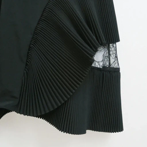Pleated Mini Slip Dress