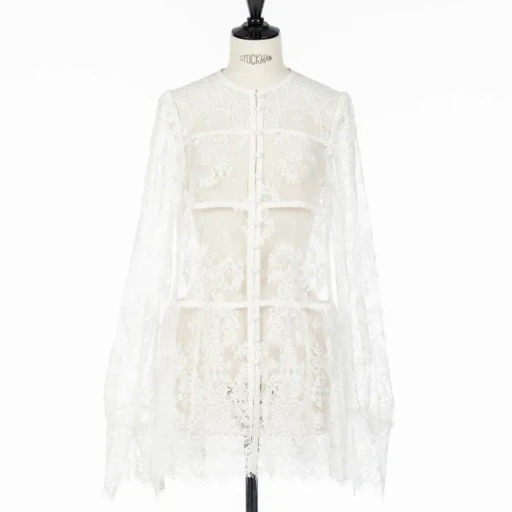 Lace Gathered Blouse