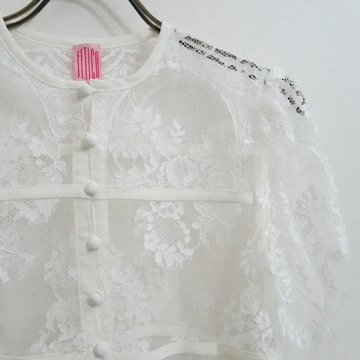Lace Gathered Blouse