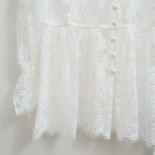 Lace Gathered Blouse