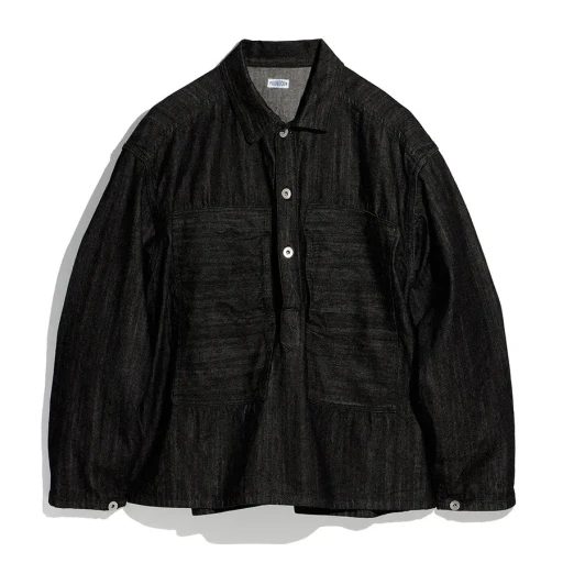 Black Denim Pullover