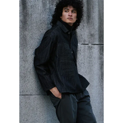 Black Denim Pullover