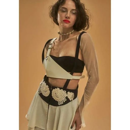 Leather Half Bra