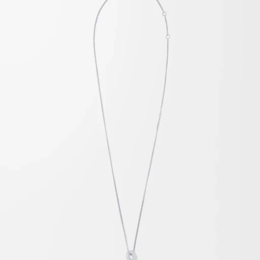 Aubergine Necklace In Sterling Silver And Pearl