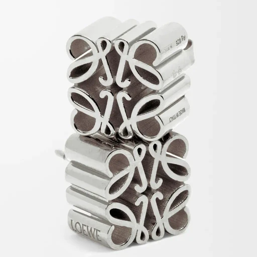 Anagram Stud Earrings In Sterling Silver