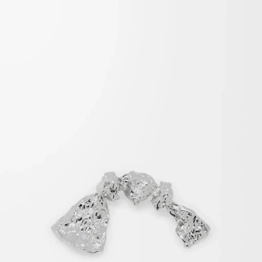 Bowed Tie Brooch In Sterling Silver