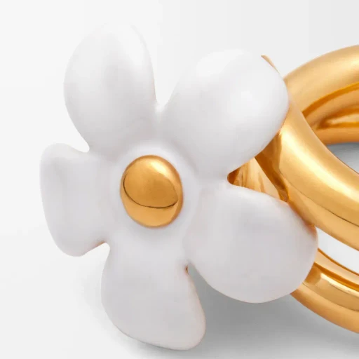 Flor Ring In Sterling Silver And Enamel