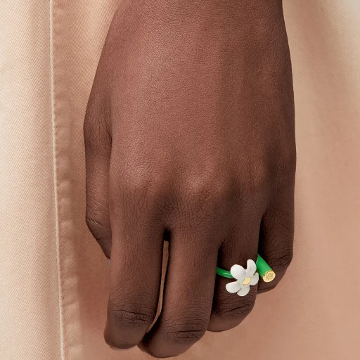 Flor Ring In Sterling Silver And Enamel