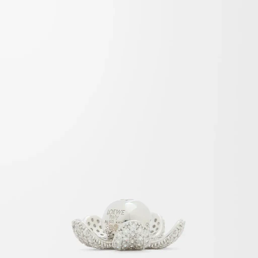 Flower Hat Pendant In Sterling Silver And Crystals