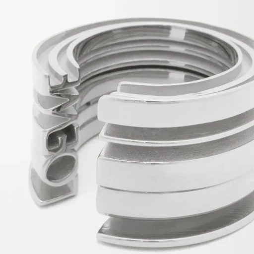 Loewe Graphic Ring In Sterling Silver