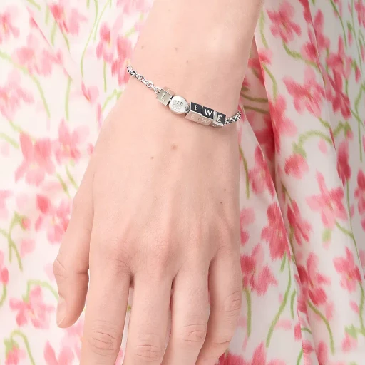 Pebble Cube Bracelet In Sterling Silver