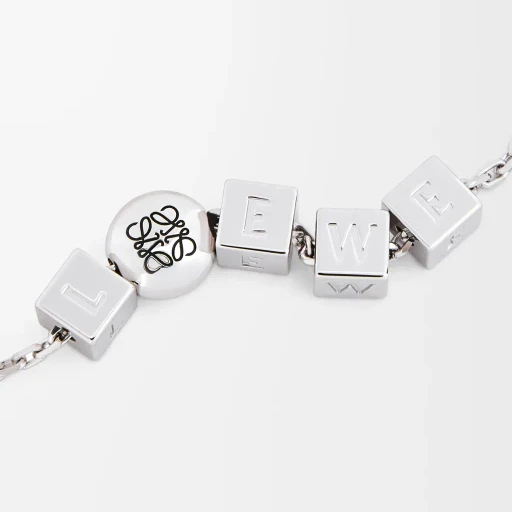 Pebble Cube Necklace In Sterling Silver