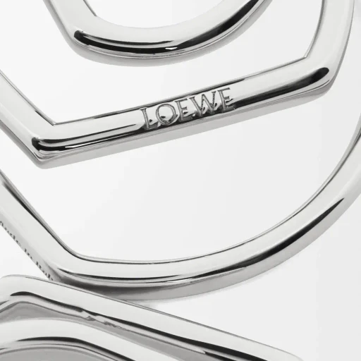 Stacked Hoop Earrings In Sterling Silver