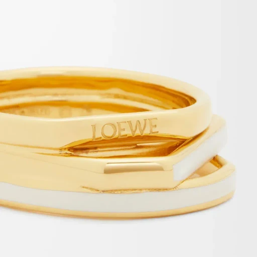Stacked Ring In Sterling Silver And Enamel