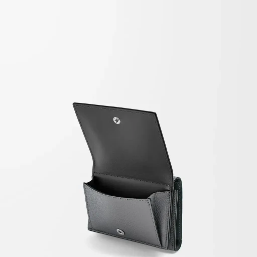Trifold Wallet In Soft Grained Calfskin