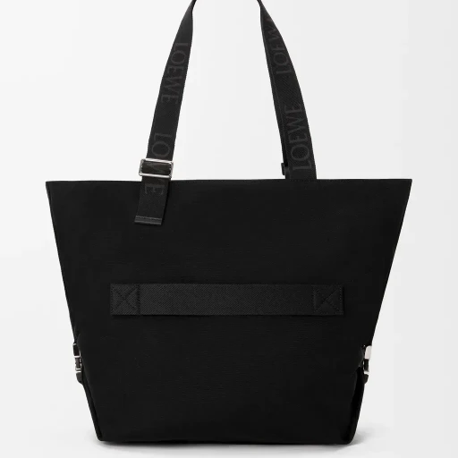 Flex Zipped Tote In Canvas And Suede
