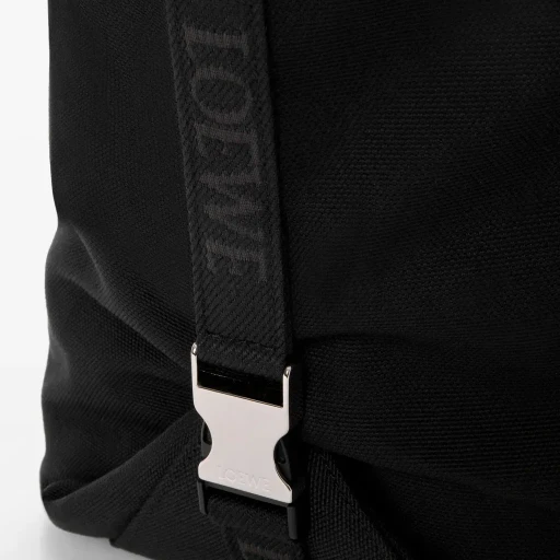 Flex Zipped Tote In Canvas And Suede