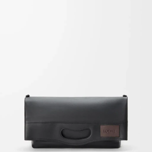 Bob Folded Tote In Shiny Supple Calfskin