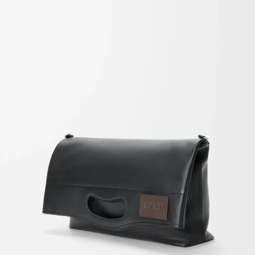 Bob Folded Tote In Shiny Supple Calfskin