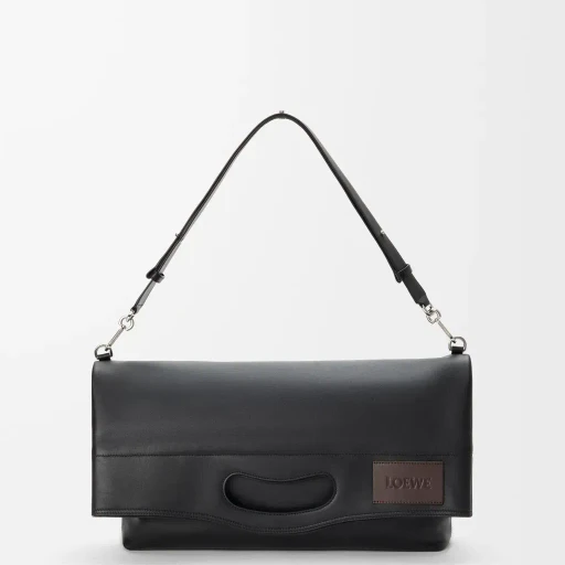 Bob Folded Tote In Shiny Supple Calfskin