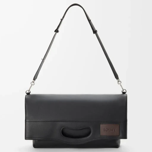 Bob Folded Tote In Shiny Supple Calfskin