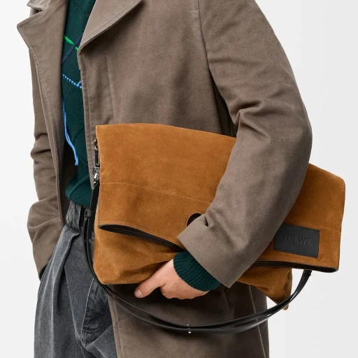 Bob Folded Tote In Suede