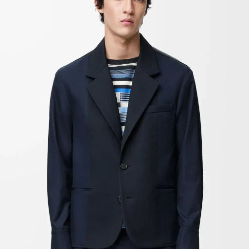 Hybrid Jacket In Cotton And Wool