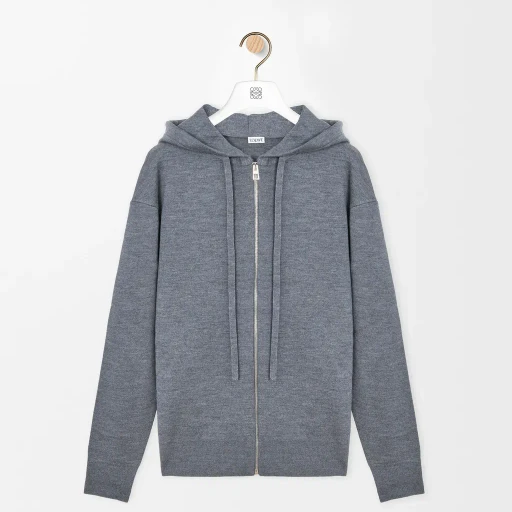 Anagram Zip-Up Hoodie In Wool