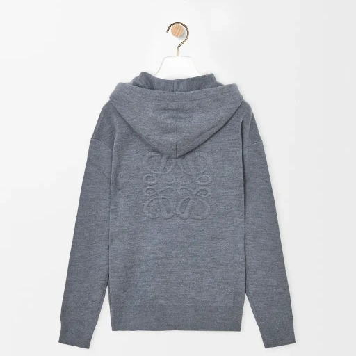 Anagram Zip-Up Hoodie In Wool