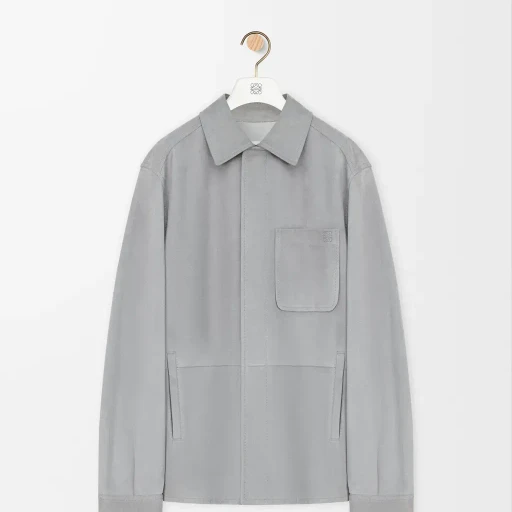 Overshirt In Suede Lambskin