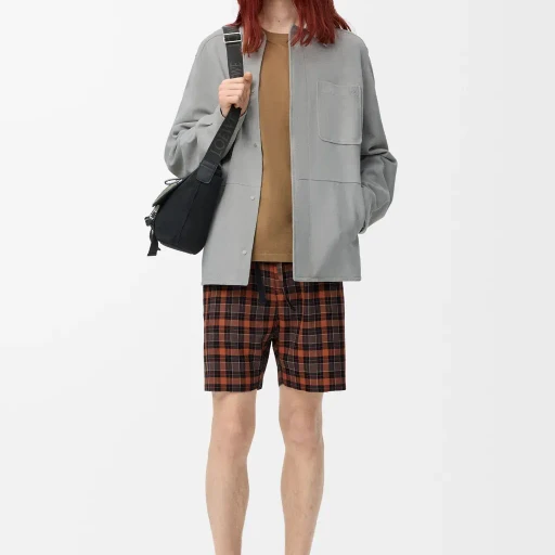 Overshirt In Suede Lambskin