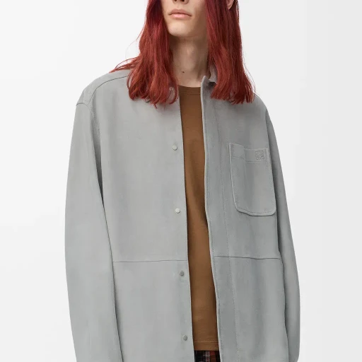 Overshirt In Suede Lambskin