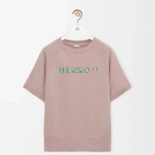 Short Sleeve Sweatshirt In Cotton