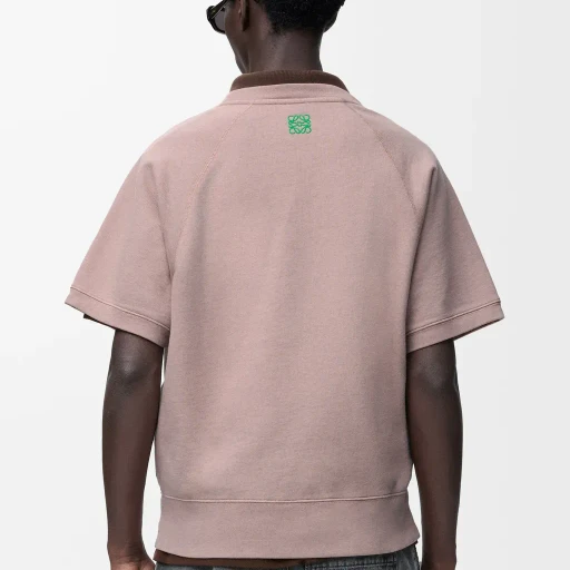 Short Sleeve Sweatshirt In Cotton