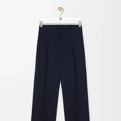 Wide Leg Trousers In Cotton