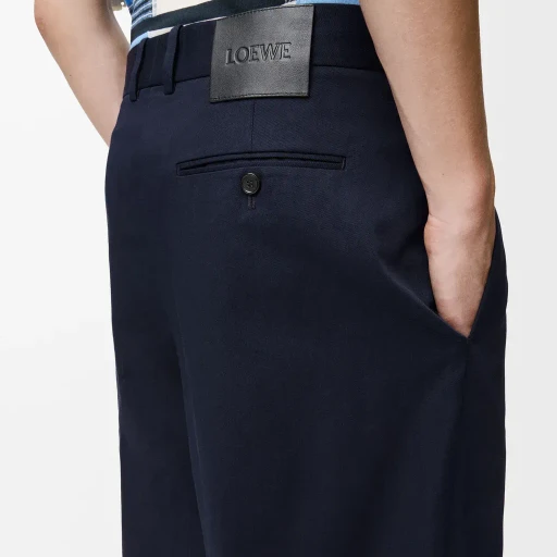 Wide Leg Trousers In Cotton