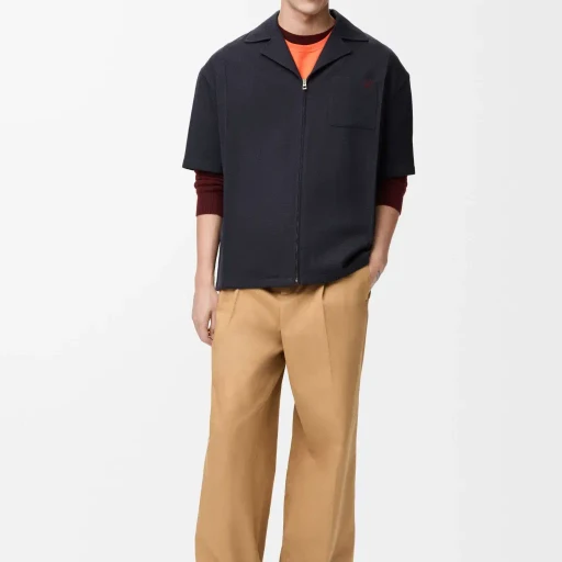 Wide Leg Trousers In Cotton