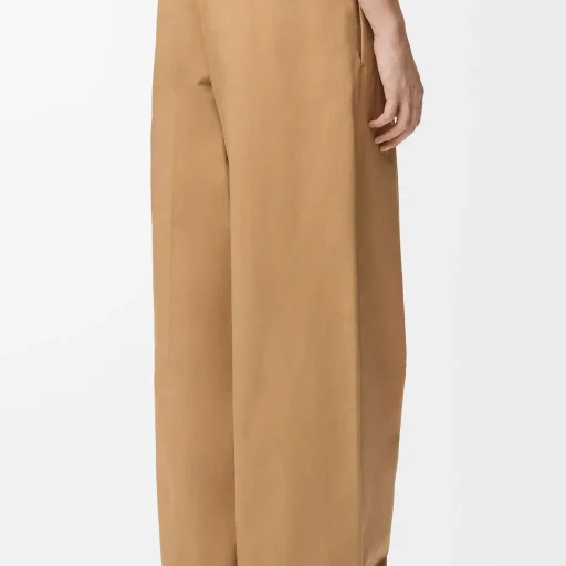 Wide Leg Trousers In Cotton