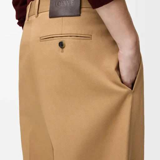 Wide Leg Trousers In Cotton
