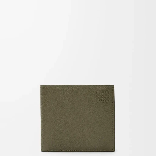 Bifold Coin Wallet In Soft Grained Calfskin