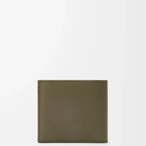 Bifold Coin Wallet In Soft Grained Calfskin