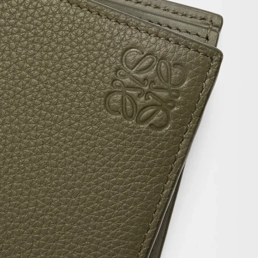 Bifold Coin Wallet In Soft Grained Calfskin