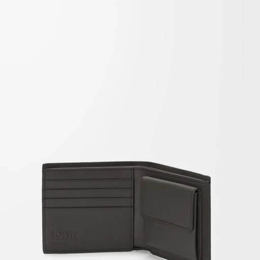 Bifold Coin Wallet In Textured Classic Calfskin