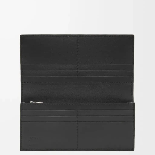 Long Horizontal Wallet In Soft Grained Calfskin