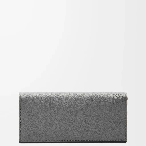 Long Horizontal Wallet In Soft Grained Calfskin
