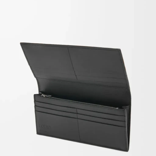 Long Horizontal Wallet In Soft Grained Calfskin