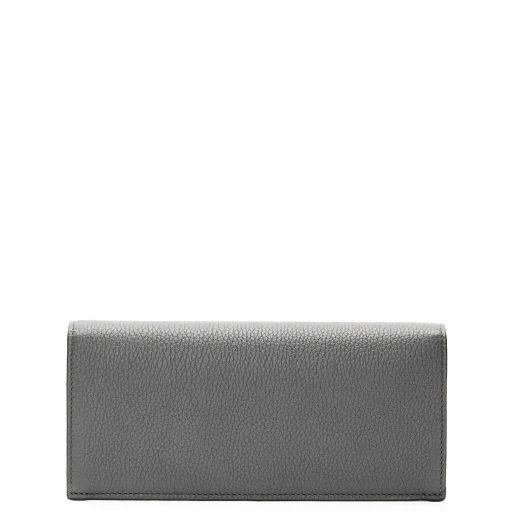 Long Horizontal Wallet In Soft Grained Calfskin
