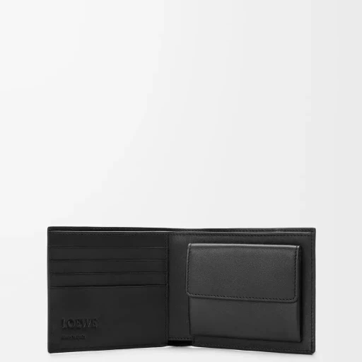 Puzzle Bifold Coin Wallet In Supple Grained Calfskin