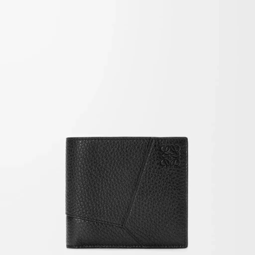 Puzzle Bifold Coin Wallet In Supple Grained Calfskin